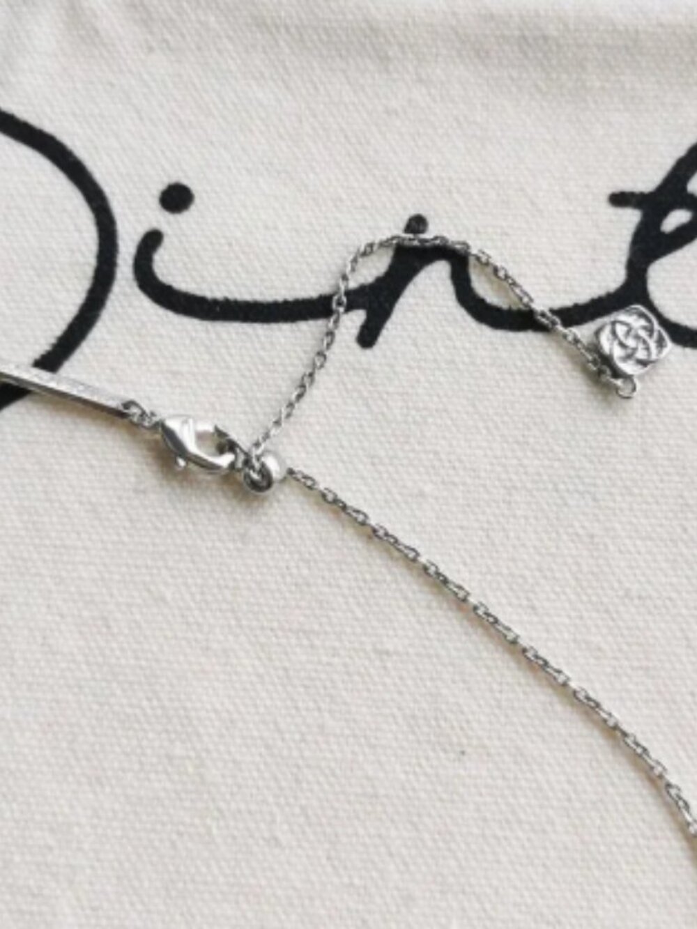 Kendra Scott Football Pendant Silver Necklace - Picture 4 of 4